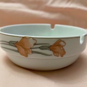 Schonwald Germany Beautiful Ashtray #9287 Floral Design EUC Vintage